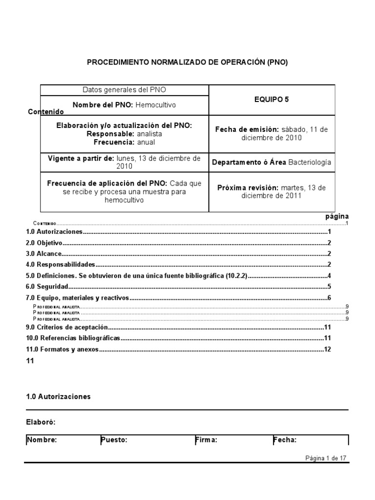 Copia de Elaboracin de PNO S | PDF | Las bacterias | Septicemia