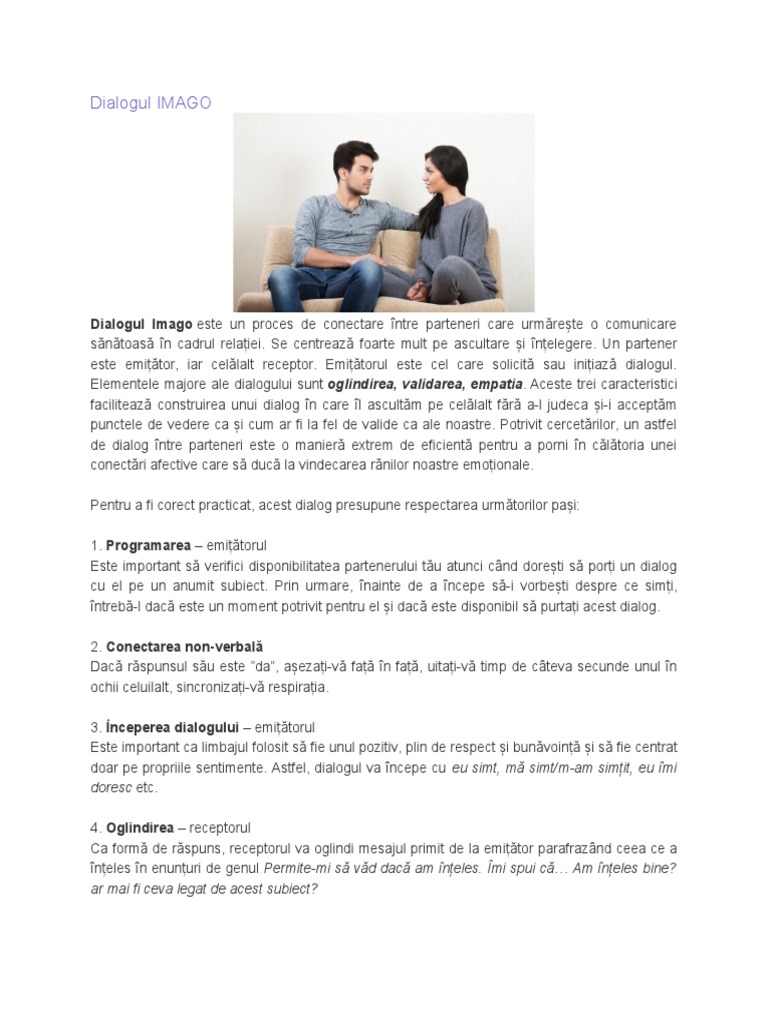 Dialogul Imago | PDF
