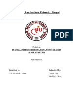 National Law Institute University, Bhopal Project Case Analysis