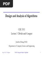 Design and Analysis of Algorithms: CSE 5311 Lecture 3 Divide-and-Conquer