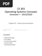 CS 303 Operating Systems Concepts: Semester I - 2019/2020