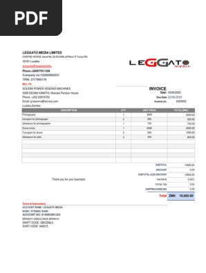 solera invoice
