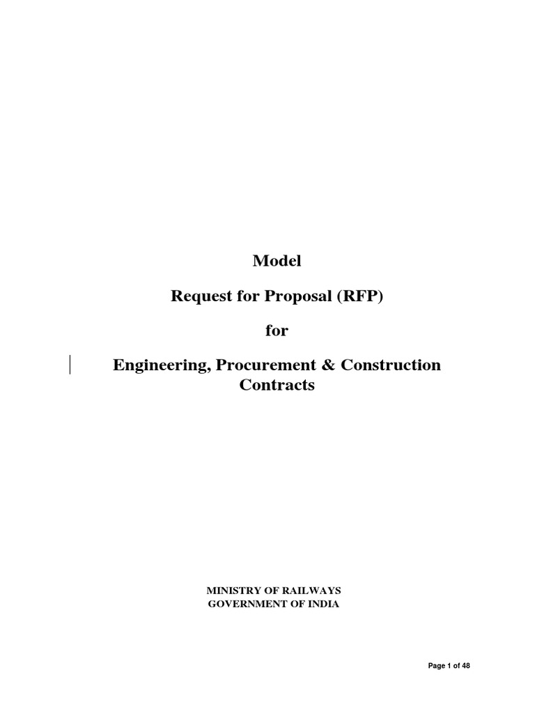 RFP for Engineering Contracts in India | PDF | Request For Proposal ...
