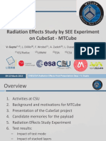 Radiation Effects Study by See Experiment On Cubesat - Mtcube