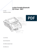 Taffware Zjiang Mini Portable Bluetooth Thermal Receipt Printer - 5807