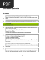 Self Assessment Questionnaire: AEO Guidelines