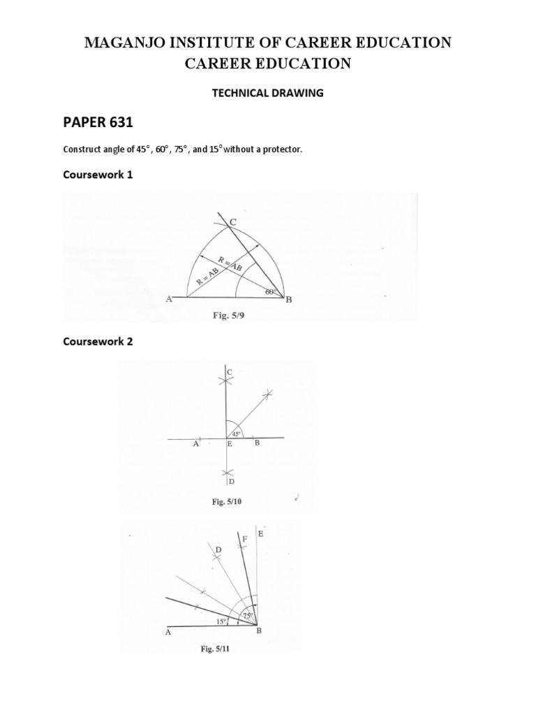 Course Work Tech Drawing Unit 1 | PDF