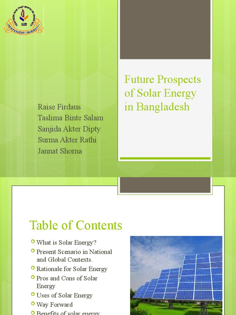 Future of Solar Energy in Bangladesh | PDF | Solar Power | Renewable Energy