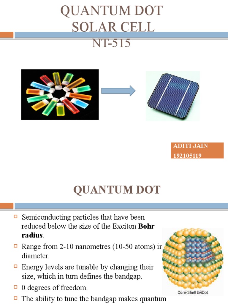 Quantum Dots in Solar Cell Technology | PDF | Solar Cell | Band Gap