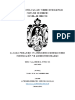 Tesis La Carga de La Probatoria en Los Procesos Laborales Por Indemnizacion Por Accidentes de Trabajo