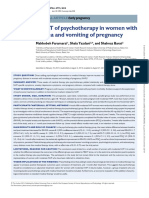 A RCT of Psychotherapy in Women With Nausea and Vomiting of Pregnancy