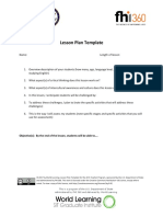 Lesson Plan Template: Objective(s) : by The End of The Lesson, Students Will Be Able To