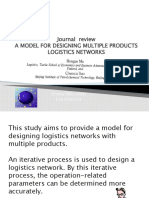 Model for designing logistics networks with multiple products