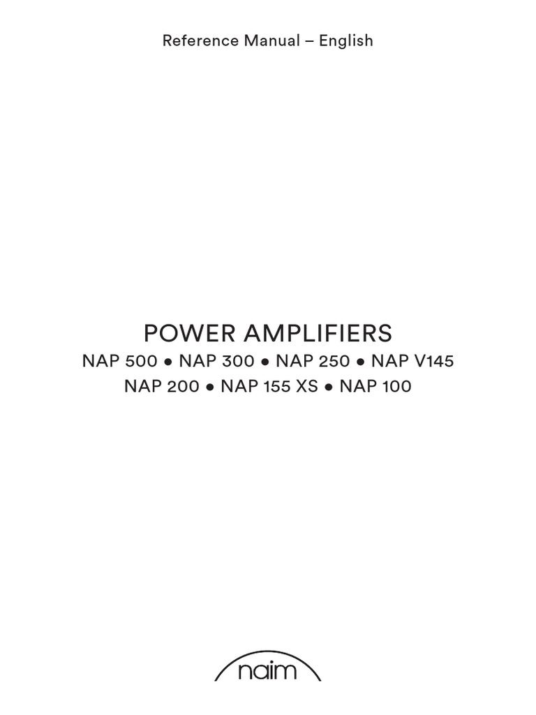 Naim Power Amplifier Guide | PDF | Loudspeaker | Electrical Connector