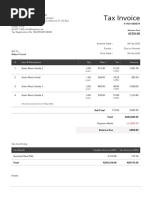 Tax Invoice: Invoice Date: Terms: Due Date: Bill To