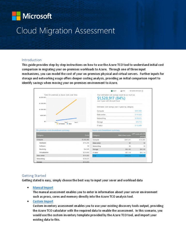 Cloud Migration Assessment Manual Import Download Free Pdf Group