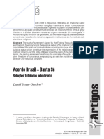 Acordo Brasil-Santa Sé: relações tuteladas pelo direito