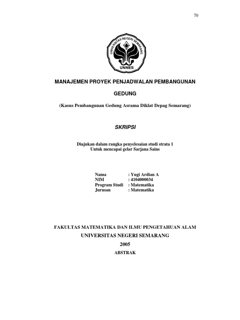 Manajemen Proyek Penjadwalan Pembangunan Gedung