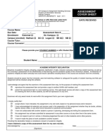 Individual Assignment Cover Sheet