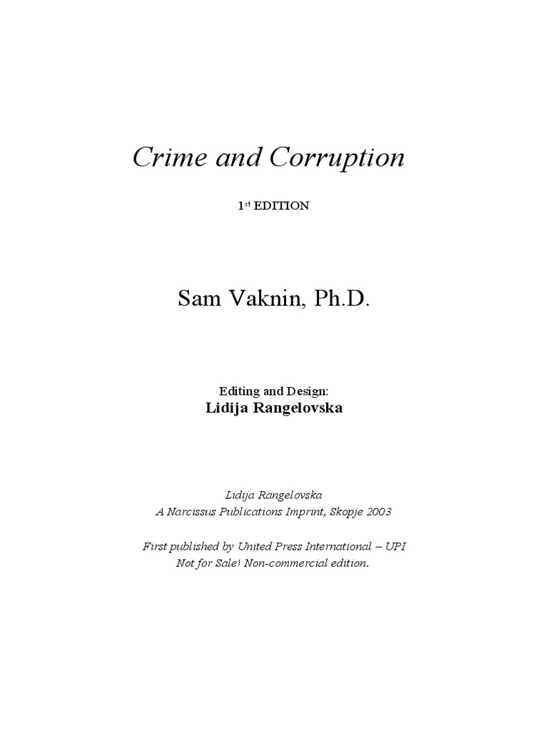 Crime and Corruption | PDF | Money Laundering | Corruption