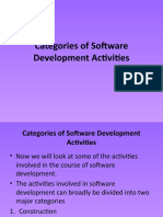 02. Topic No 01 Categories of Software Development Activities