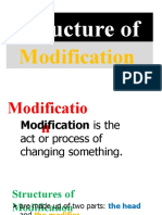 (GRAMMAR) Structure of Modification