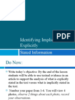 Identifying Implicitly and Explicitly: Stated Information