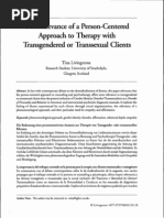 Download Person-Centred Approach to Therapy With Transgender or Transsexual Clients by Jennifer Finestone SN46899127 doc pdf