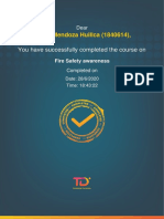 Fire Safety Awareness - Completion - Certificate PDF