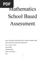 Math Sba Sample 1 | PDF | Chart | Track And Field