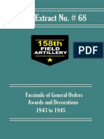 158th Field Artillery Official Extract No. 68