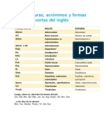 Abreviaturas en Inglés