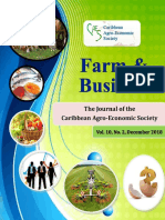 Determinants of Food Security Among Low Income Households in North-East Trinidad - Farm and Business, Vol 10 No.2, DEC 2018 PDF