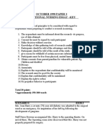 October 1998 Paper 3 Functional Nursing Essay - Key: Item 1