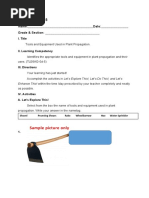 Agriculture and Fishery VI Worksheet 5