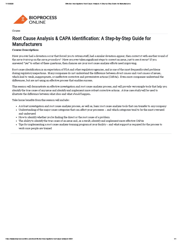 Root Cause Analysis Guide for Manufacturers | PDF | Cognition | Business