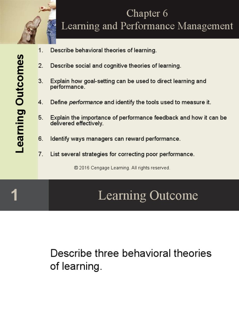Learning and Performance Management: © 2016 Cengage Learning. All ...