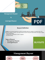 Management Buyout & Leveraged Buyout