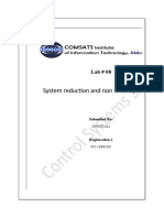 System Reduction and Non Linearity Analysis: Submitted by