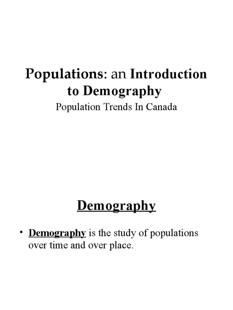 Demography | PDF | Demography | Environmental Social Science