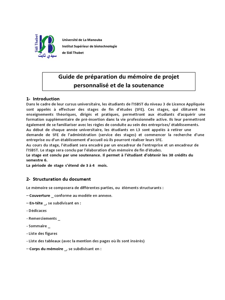 Guide de mémoire pour L3 ISBST | PDF | Informatique et technologies de ...