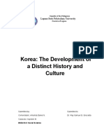 Korea's Distinct History and Culture