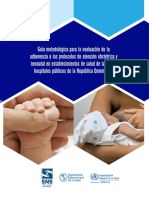 GuÃ - A de EvaluaciÃ N Adherencia A Protocolos Materno Neonatales
