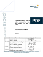 Criterios Técnicos para La Construcción de Redes Secundarias y Acometidas para La Distribución de Gas. Dimensiones de Zanja