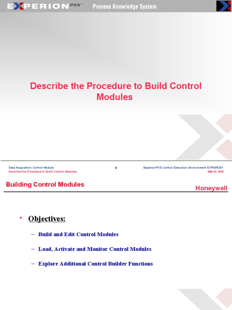 Configuring Control Modules in ExperionPKS | PDF | Parameter (Computer ...