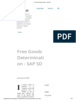 Free Goods Determination - SAP SD