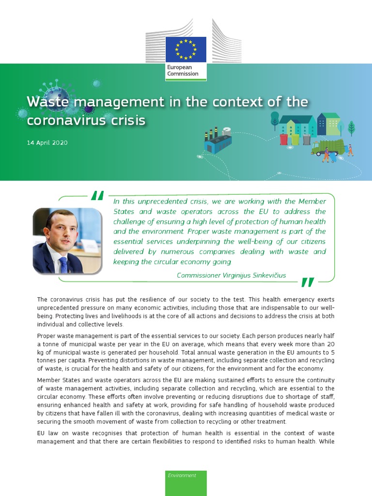 Waste Management in The Context of The Coranovirus Crisis | PDF | Waste ...