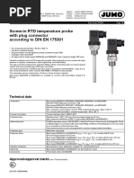 Screw-In RTD Temperature Probe With Plug Connector According To DIN EN 175301