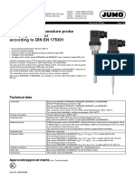 Screw-In RTD Temperature Probe With Plug Connector According To DIN EN 175301