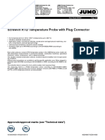 Screw-In RTD Temperature Probe With Plug Connector: Approvals/approval Marks (See "Technical Data")